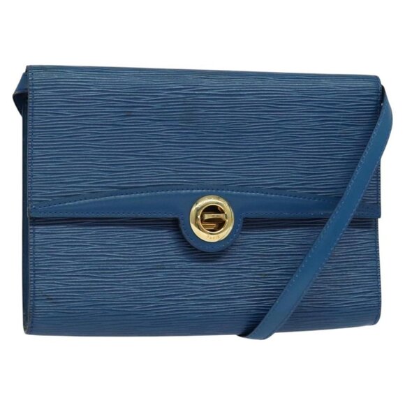 LOUIS VUITTON Epi Pochette Arche Shoulder Bag Blue M52575 LV Auth 116787 - Picture 1 of 16